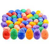 Ovos De Páscoa De Plástico Joyin Iridescent Rainbow 8 Cm, Pacote Com 72