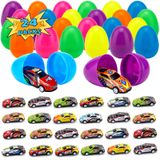 Pacote De 24 Ovos De Páscoa Auuguu Com Carros De Corrida Pull Back
