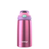 Garrafa De Água Contigo Kids Em Aço Inoxidável 400ml Com Canudo