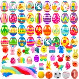 Ovos De Páscoa Pré-recheados Cherispy Com Brinquedos Fidget, Pacote Com 36