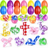 Ovos De Páscoa Cheios De Brinquedos Mini Snake Twist, Pacote Com 24 Springflower