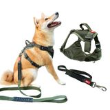 Peitoral Safari Com Guia Para Cachorro - Verde Militar - M