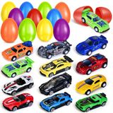 Ovos De Páscoa Pré-preenchidos Shylizard Com Carros De Corrida Fundidos X12