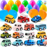Ovos De Páscoa Pré-recheados Joyin Com Carros Pull Back, 12 Unidades Para Crianças