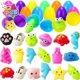Ovos Pré-recheados De Páscoa Com Brinquedos Mochi Squishy, Pacote Com 24 Unidades Para Crianças
