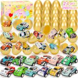 Enchedoras De Ovos De Páscoa Toy Cars Sevenq, 24 Unidades Para Crianças