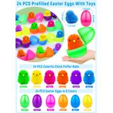 Ovo De Páscoa Amenon Pré-preenchido Com Chick Led Puffer Balls X24
