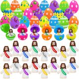 Ovos De Páscoa Pré-recheados Bamamon Com Figuras Do Pequeno Jesus X24