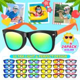 Óculos De Sol Ginmic Kids Neon Party, Pacote Com 24 Unidades Com Proteção Uv400