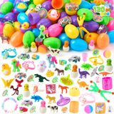 Ovos De Páscoa Pré-preenchidos Joyin 120 Unidades Com Brinquedos E Adesivos No Interior