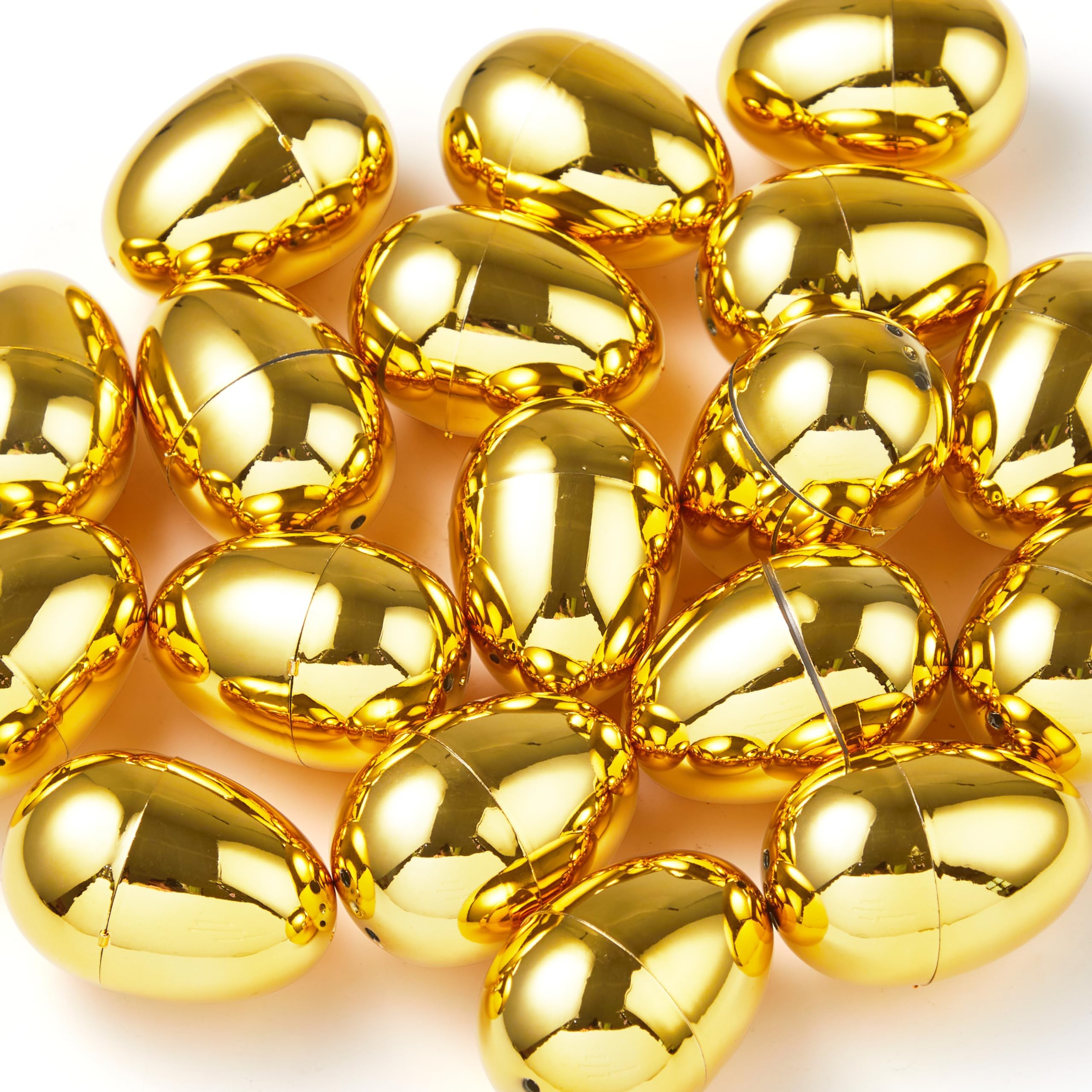 Ovos De Páscoa Dourados Joyin 18 Unidades De Plástico Metálico De 2,3 Cm