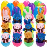 Ovos De Páscoa Pré-recheados Auuguu Com Brinquedos De Pelúcia Rabbit Bear X12