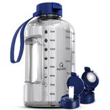 Garrafa De Água Aquafit De Meio Galão 2l Com Marcador De Tempo Sem Bpa
