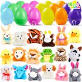 Ovos De Páscoa Pré-recheados Joyin Com Brinquedos De Pelúcia Para Animais De Estimação, 18 Unidades