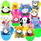 Conjunto De Ovos De Páscoa Cheios De Animais De Pelúcia, 12 Unidades Ch Haicheng