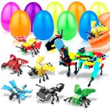 Ovos De Páscoa Pré-cheios Com Brinquedos De Construção, Pacote Com 12, 3 Crianças Grandes