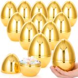 Ovos De Páscoa Dourados Jumbo Joyin, 6 Polegadas, Metálicos, 12 Unidades