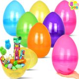 Ovos De Páscoa Joyin 10 Jumbo Clear Plastic, Preenchíveis, 6 Unidades
