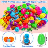 Ovos De Páscoa Pré-preenchidos Qirptey 80 Unidades Com Brinquedos Para Crianças