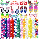 Conjunto De Óculos De Festa E Colares Havaianos Joyin Luau Party X12