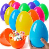 Ovos De Páscoa De Plástico Jumbo Joyin, 7 Polegadas, 6 Peças, Cores Variadas