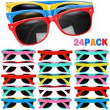 Óculos De Sol Ginmic Kids Neon, Pacote Com 24 Unidades Com Proteção Ocular Uv400