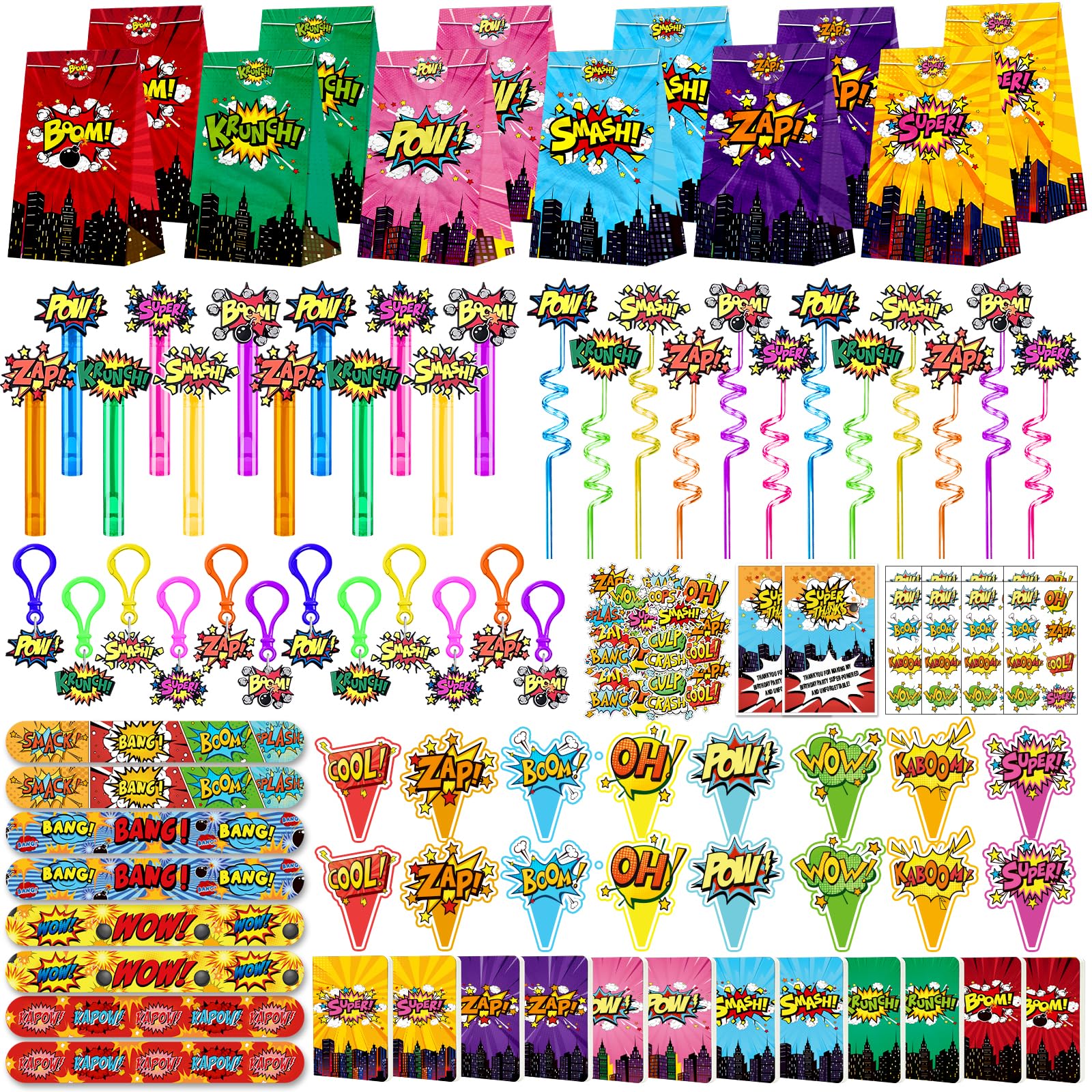 Kit De Lembrancinhas Fumogym 220pcs Hero Birthday Supplies
