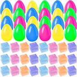 Pacote De 24 Ovos De Páscoa Com Brinquedos Taba Squeeze Cube Para Crianças