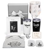 Presentes De Gravidez Chuarry Mom Dad Tumblers, Moldura De Macacão, 20 Onças