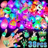 Preenchedores De Ovos De Páscoa Hjzizi 38 Unidades Com 28 Anéis Iluminados E 10 Tatuagens