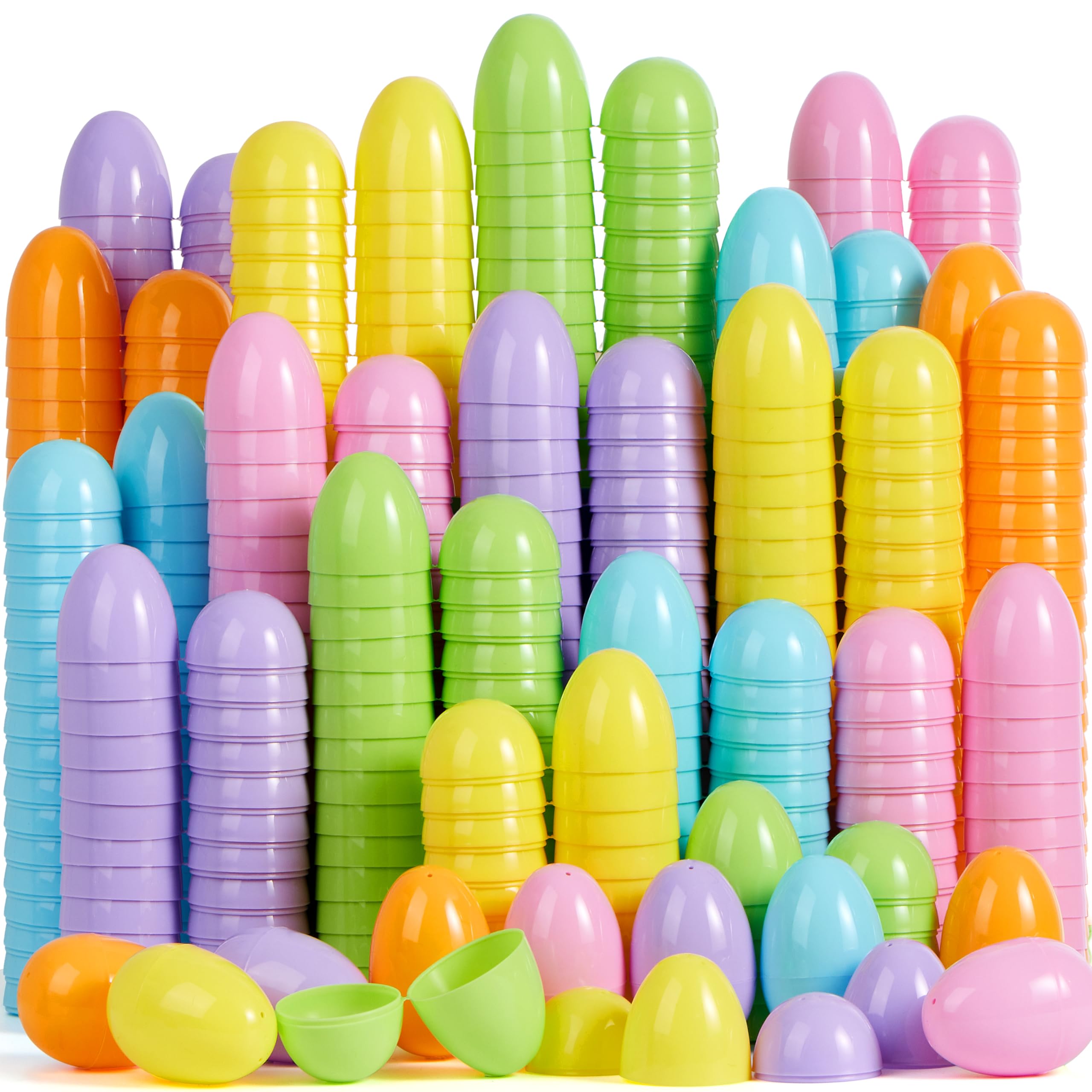 Ovos De Páscoa Joyin 25 Unidades De Cascas Grandes De Plástico Pastel De 8 Cm