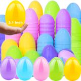 Ovos De Páscoa De Plástico Amenon, 50 Unidades, 8 Cm, Cores Pastel, Crianças