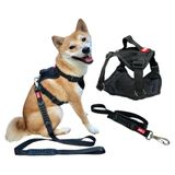 Peitoral Safari Com Guia Para Cachorro - M - Preto