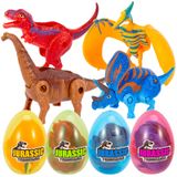 Ovos De Dinossauro Para Incubação De Páscoa Com Brinquedos Deformáveis, Pacote Com 4 Unidades Lumiparty