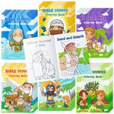 Livros Para Colorir Zainpe Christian Bible Stories Kids 24 Unidades