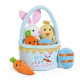 Cesta De Páscoa Lofytain My First Easter Stuffed Bunny Blue