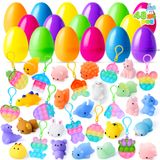 Ovos De Páscoa Pré-recheados Joyin 48 Unidades Com Brinquedos Variados
