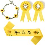Conjunto De Decoração De Chá De Bebê Xinnun Mom To Be Sash Sunflower