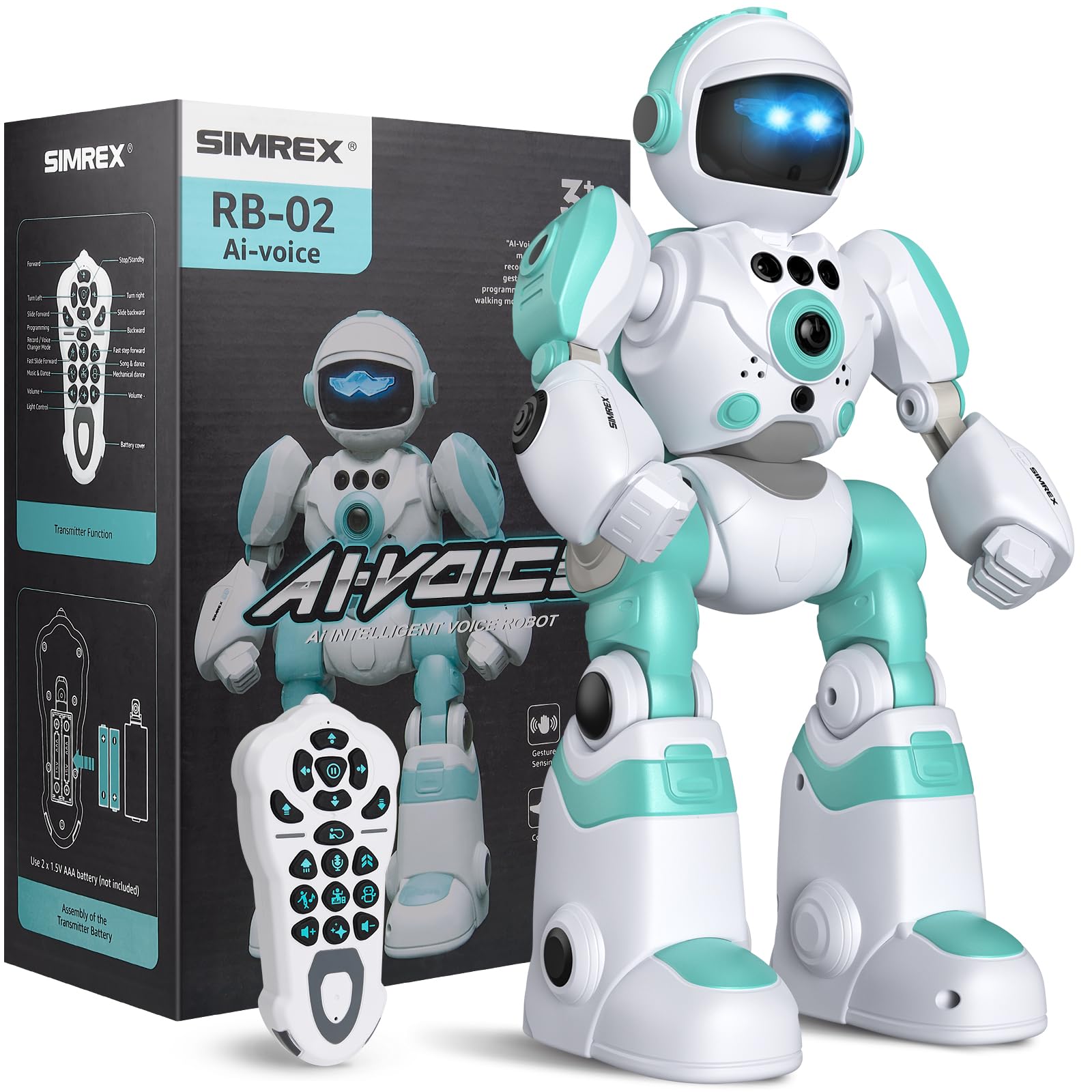 Robot Toy Simrex Kids Remote Control Programável (voz Programável)