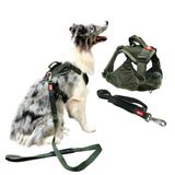 Peitoral Safari Com Guia Para Cachorro - G - Verde Militar