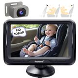 Câmera De Carro De Bebê Rohent Grey 1080p Hd Night Vision 150° De Largura