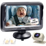 Câmera De Carro De Bebê Rohent Beige 1080p Hd Night Vision 150°