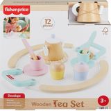 Conjunto De Chá De Brinquedo Fisher-price Wood De 12 Peças Para Crianças De 3 Anos Ou Mais