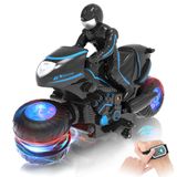Motocicleta De Controle Remoto Eulogia Atualizada Com Luzes Rgb