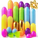 Ovos De Páscoa Joyin, 44 Peças De Plástico, 6 Dourados, Preenchíveis, 8 Cm