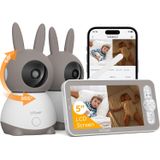 Monitor De Vídeo Para Bebês Iegeek 2k Com Tela Dividida De 5 Polegadas