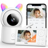 Monitor De Bebê Noiller Câmera De Vídeo 1080p De 4,3 Polegadas Wifi 2.4g