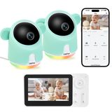 Monitor De Bebê Gmk Com Câmera E Áudio 1080p 2 Baby Cameras