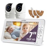 Monitor De Vídeo Para Bebês Comfyer Com Tela Dividida Com 2 Câmeras 1080p