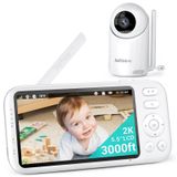 Monitor De Vídeo Para Bebês Jartoo 2k Com Câmera E Áudio, Alcance De 300 M
